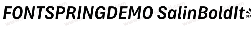 FONTSPRINGDEMO SalinBoldIt字体转换